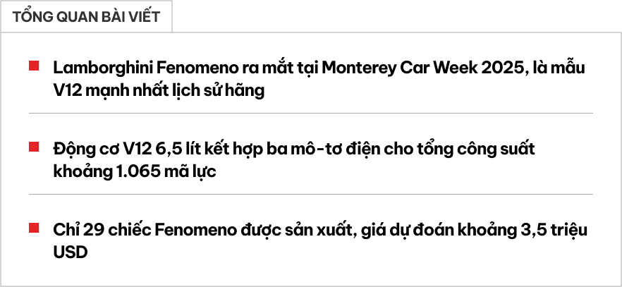 Siêu xe Lamborghini Fenomeno được trưng bày