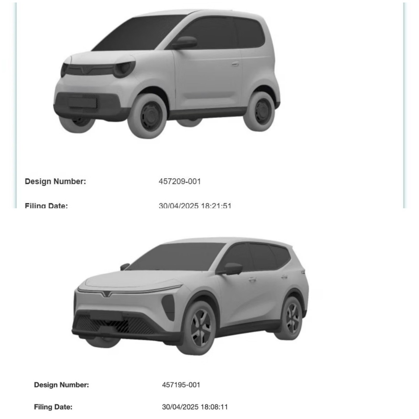 Bản đăng ký kiểu dáng xe Limo Green và Minio Green ở Ấn Độ