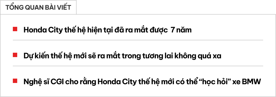 Honda City phong cách BMW 3 Series