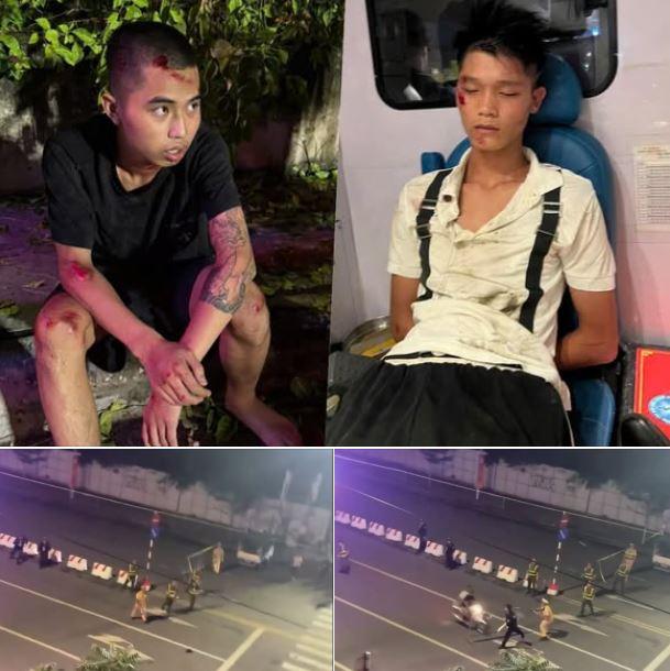 Hai thiếu niên lao xe vào cảnh sát cơ động