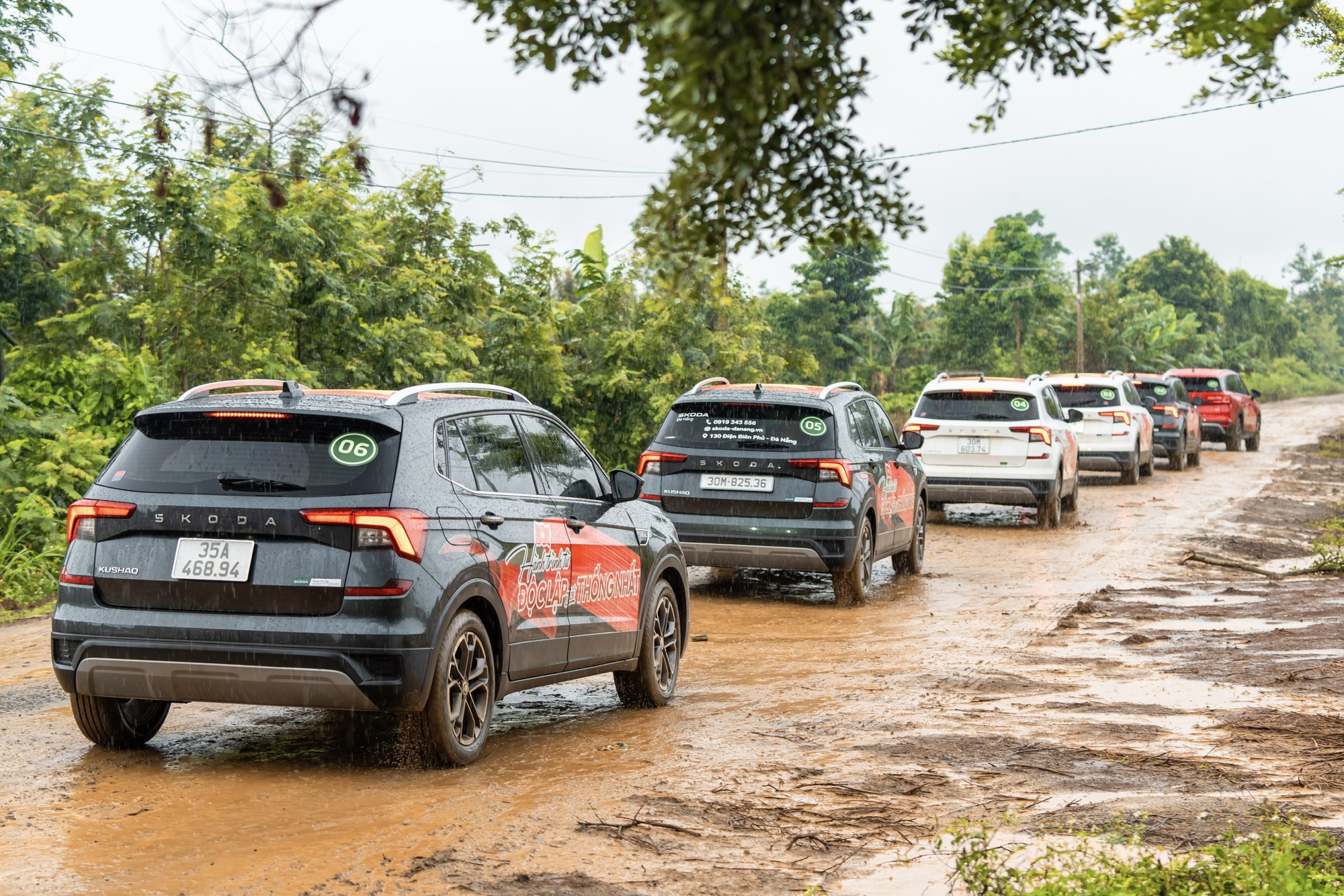Mẫu xe Octavia trong đoàn