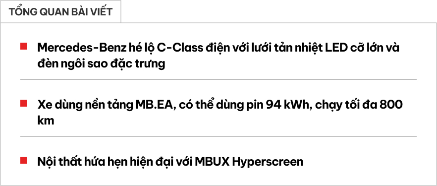 Mercedes-Benz C-Class đời mới lộ ảnh chính thức với thiết kế ngoại thất