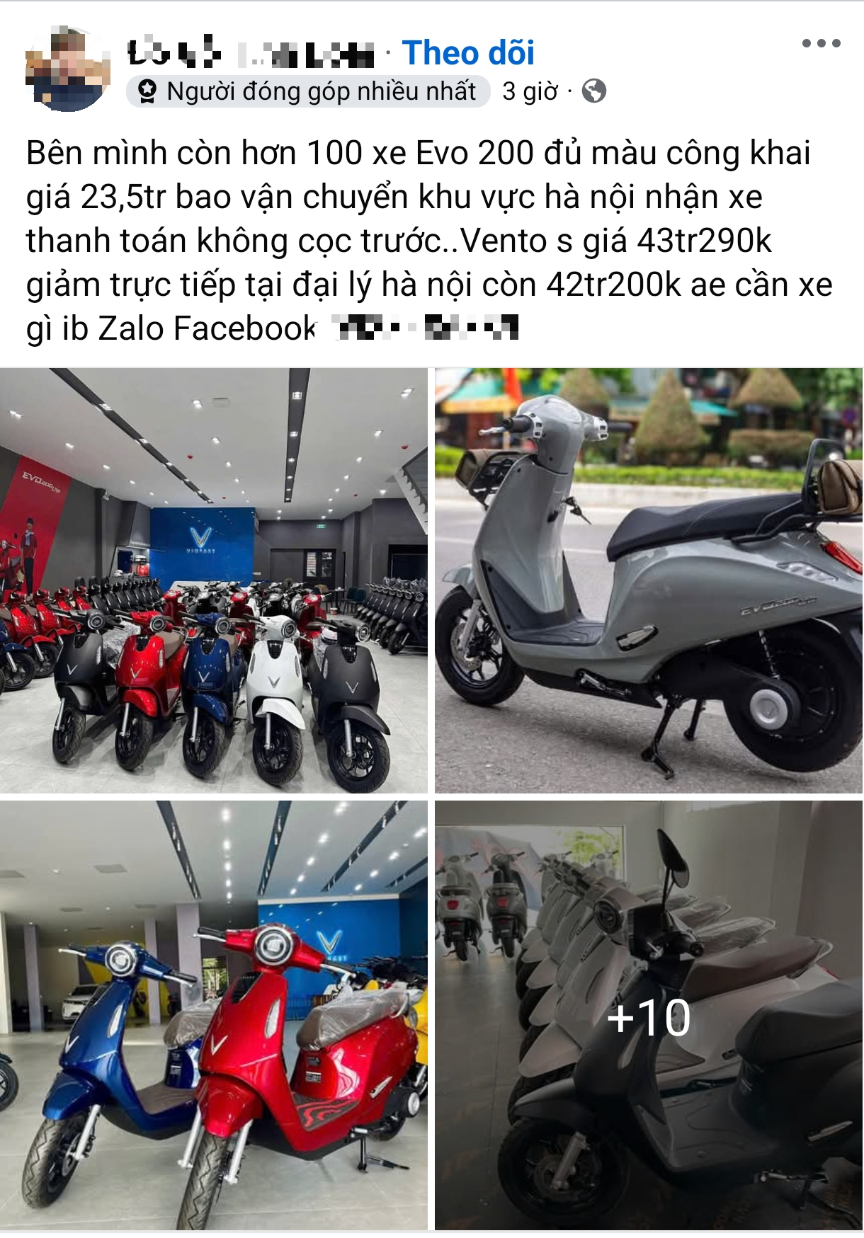 Rao bán VinFast Evo200 giá cao