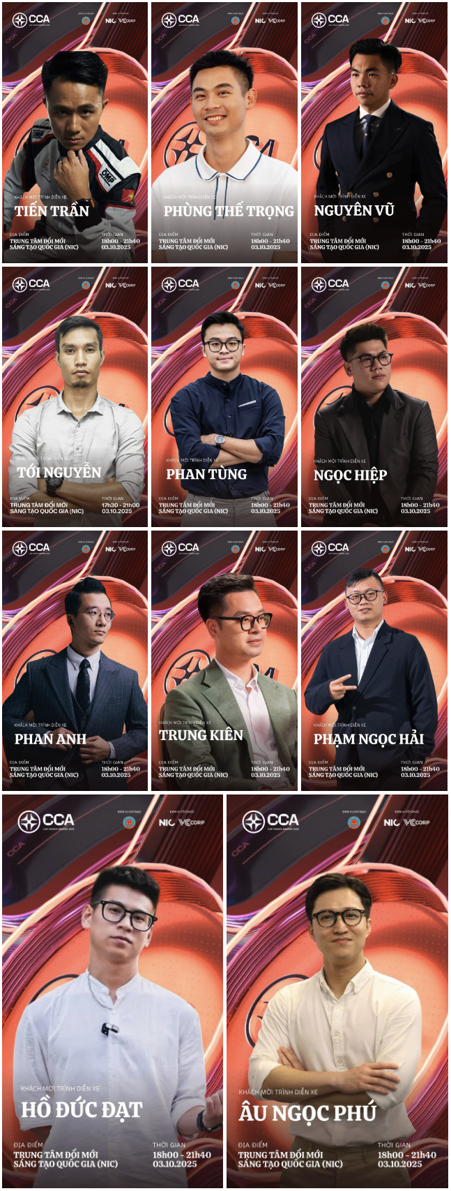 Thông tin các host ô tô nổi tiếng tham gia catwalk xe