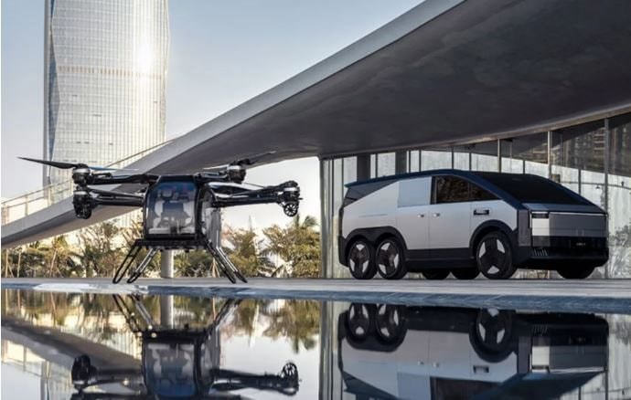 Chiếc ô tô bay đang thực hiện chuyến bay có người lái tại Dubai