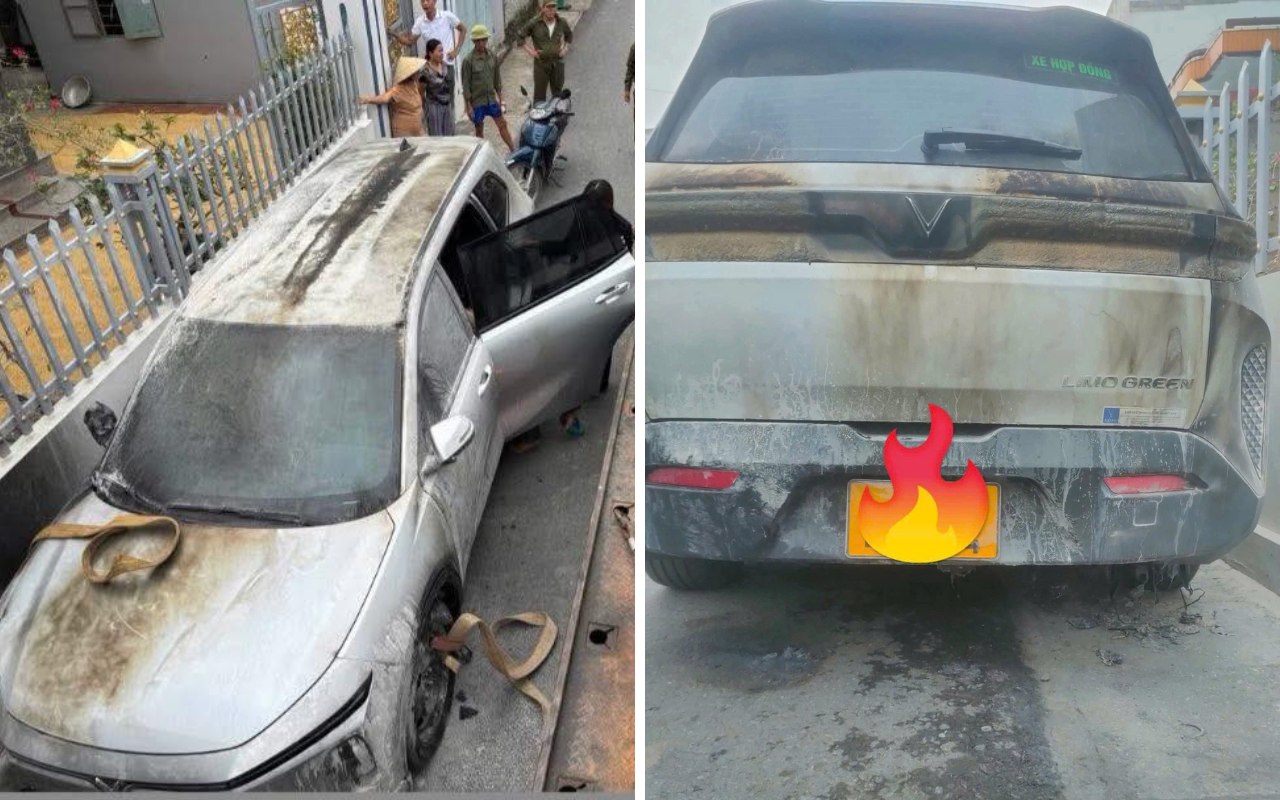Xe điện bị phóng hỏa, pin không cháy
