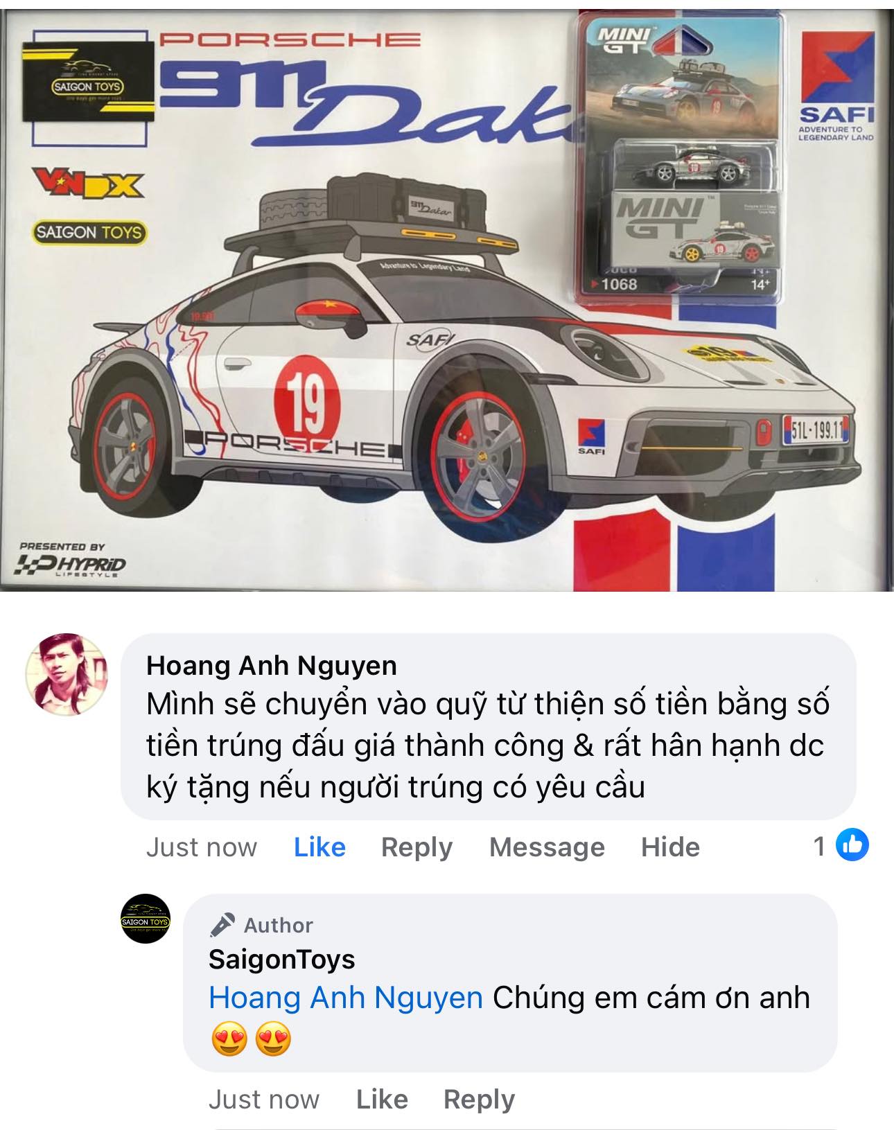 Chủ nhân chiếc Porsche 911 Dakar cam kết đóng góp số tiền tương đương