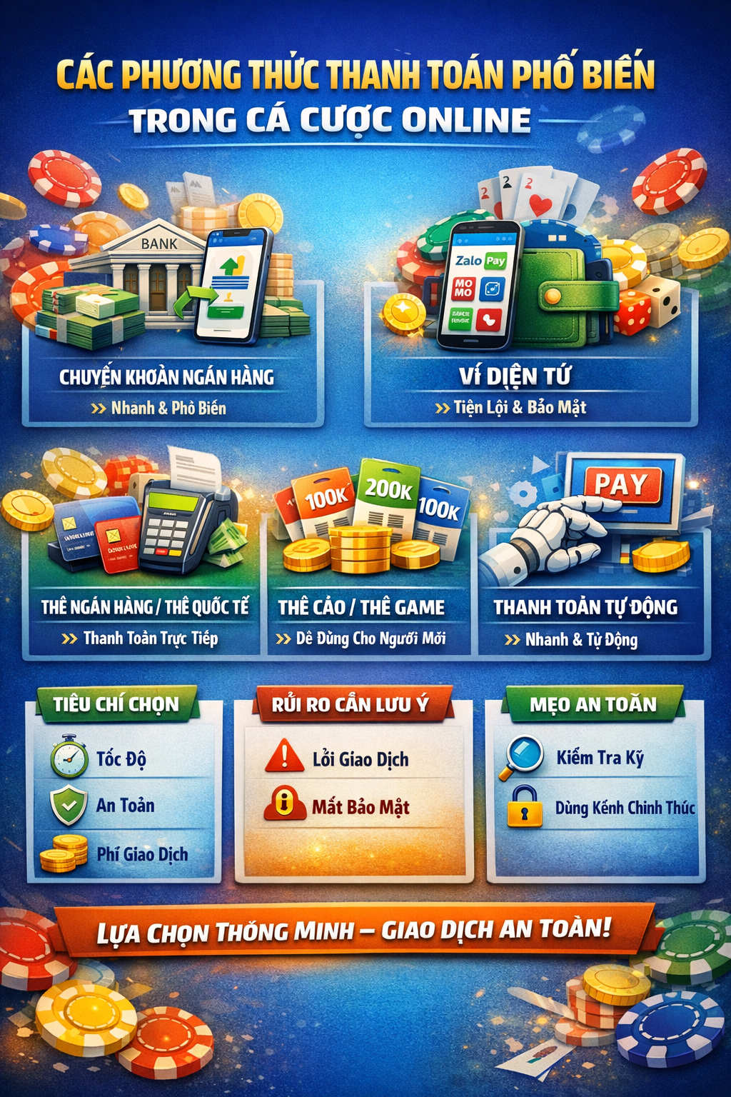 Các phương thức thanh toán trong cá cược